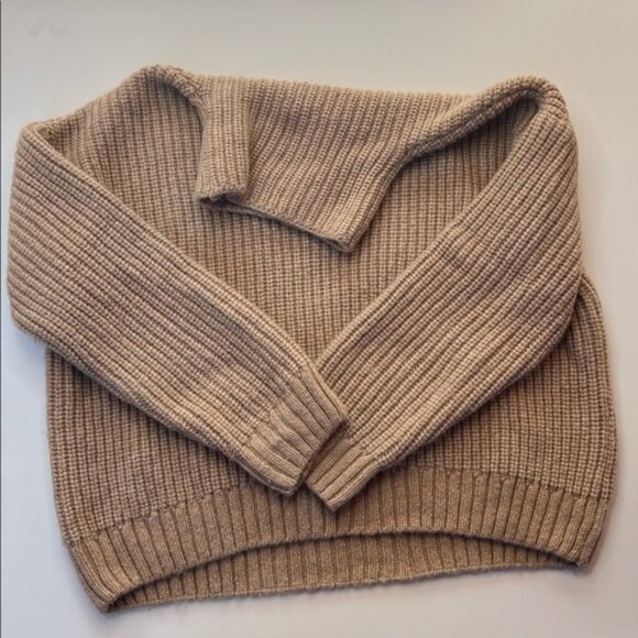 Anine Bing knit sweater wool alpaca Beige Turtleneck jumper neutral minimal XS - Picture 7 of 13